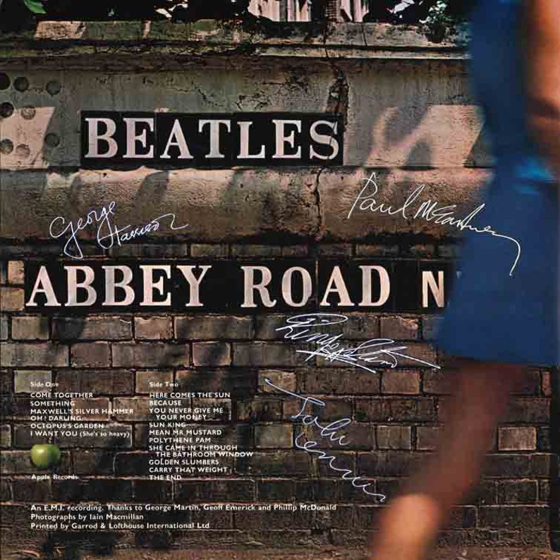 Beatles rare signed abbey road artwork cover lp vinyl album  etsy Beatles rare signed abbey road artwork cover lp vinyl album  etsy