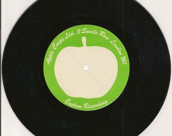 BEATLES RARE  Blank Apple Acetate EP Mock up 45 vinyl Demo Acetate fantasy label  Repro 7inch 45 Record Lennon