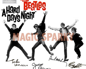 A Hard Days Night Beatles Rare Alternate front cover Signed Replica Cover LP Album Lennon McCartney 1964