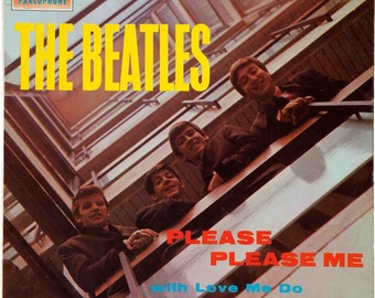 Beatles Rare Signed Please Please Me MONO Repro Cover LP Album