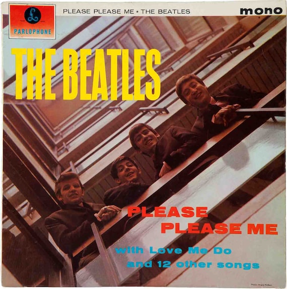 Beatles Rare Signed Please Please Me MONO Repro Cover LP Album