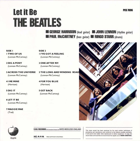 Beatles Rare Alternate Let It Be Get Back Artwork Cover LP