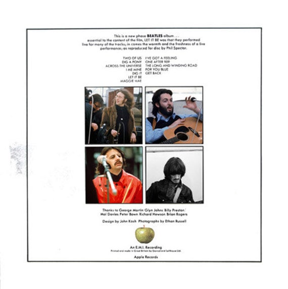 Beatles Rare Fantasy Artwork Signed WHITE Let It Be Album Cover LP