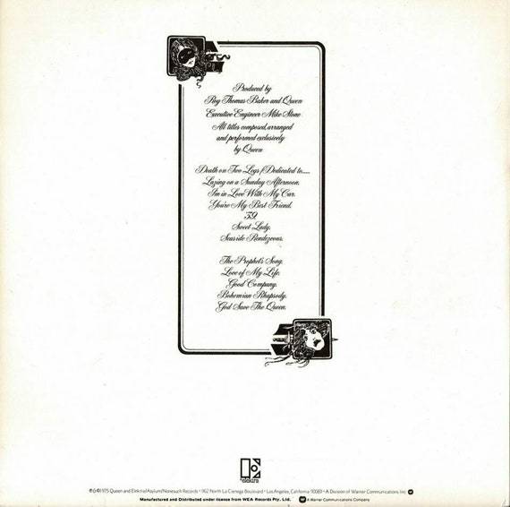 Queen A Night at the Opera Rare Fully Signed Album Replica Artwork