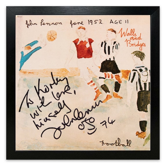 John Lennon Walls and Bridges Rare Replica Fantasy Signed Framed