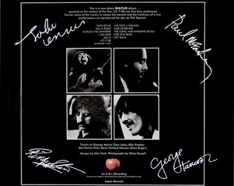 Beatles Rare Fantasy Artwork Signed Let It Be Album Cover LP
