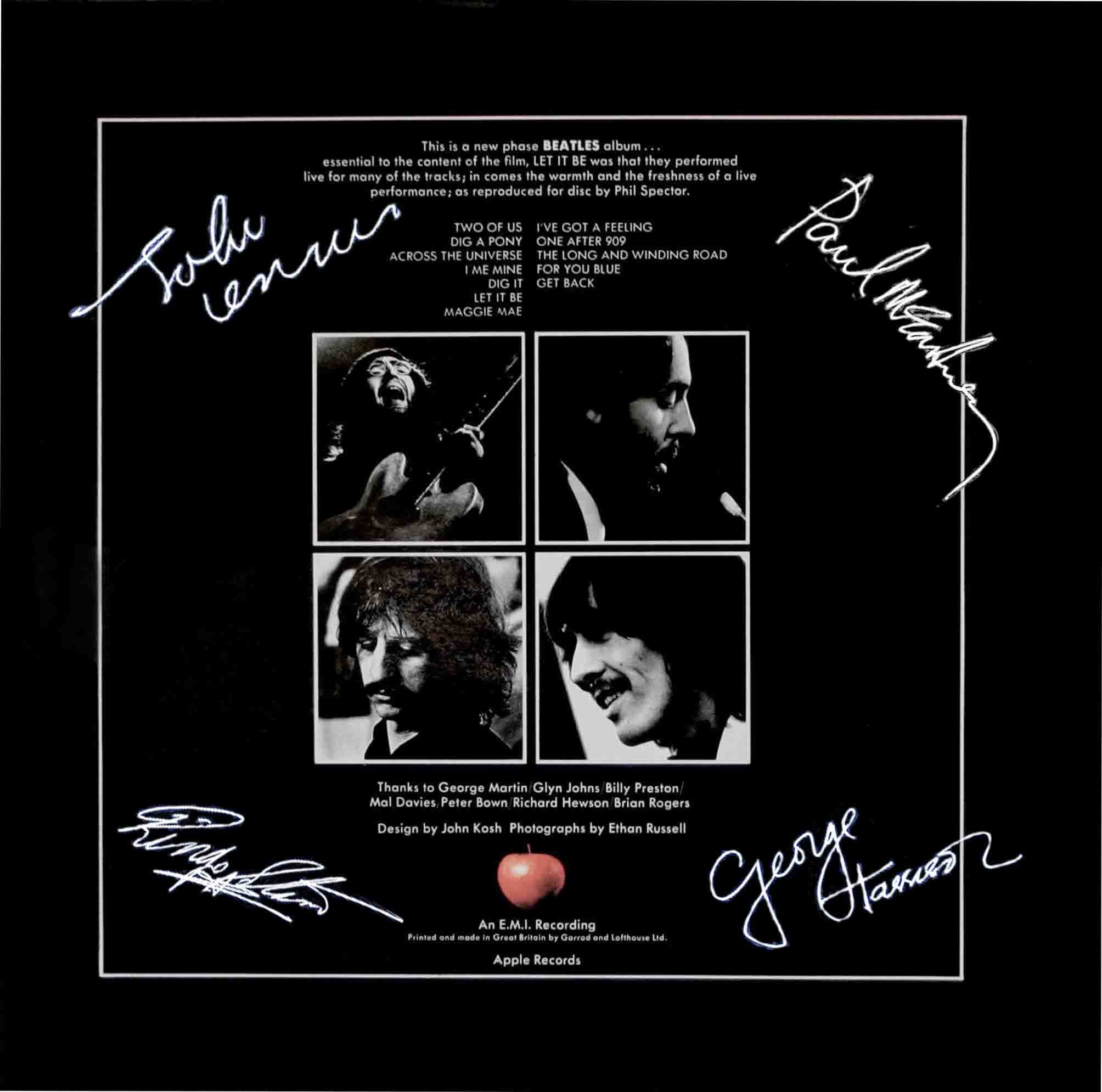 ビートルズ　Let it be 額装レコード Beatles Rare Replica Fantasy Signed Framed Let It Be Artwork
