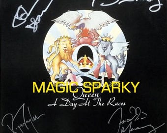 Queen A Day at the Races Rare Fully Signed Album Replica Artwork Cover LP Vinyl Album