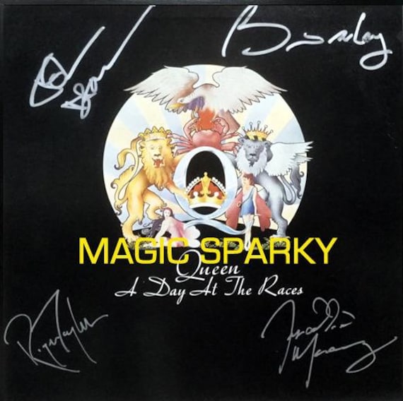 Queen A Day at the Races Rare Fully Signed Album Replica Artwork