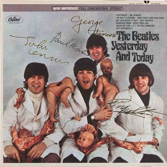 Beatles Rare Signe Butcher Pochette Pochette seulement LP Album Lennon McCartney Harrison Starr 1966