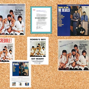 Beatles Rare Butcher Cover Memorabilia set Artwork Poster Yesterday Today set cover plus rare inserts and mini poster 1966 LP Album