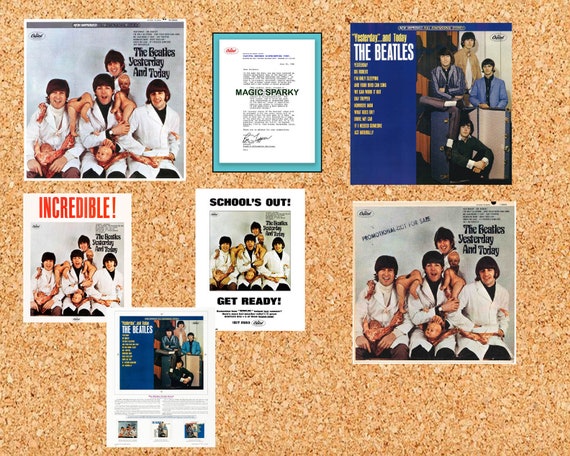 ビートルズ ブッチャー カバー Butcher Coverポスター4枚 Beatles Rare Replica Fantasy Signed Framed Butcher Cover
