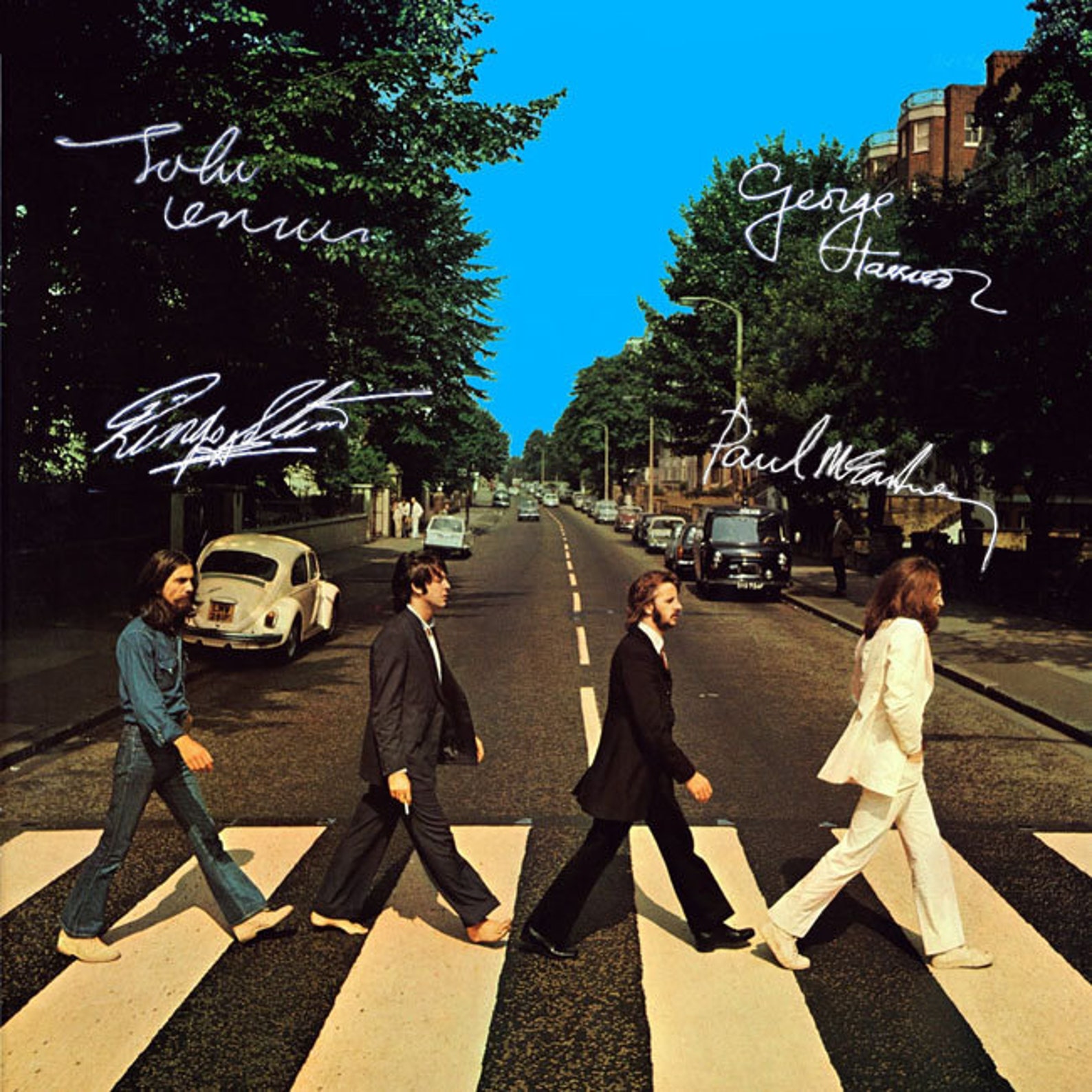Beatles Rare Signed Abbey Road Artwork Cover LP No Vinyl Album Lennon ...