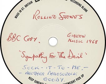 Rolling Stones EMI Acetate Sympathy for the Devil rare new promo's Display item 45 single
