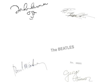 ビートルズ サイン入り写真 ⭐️希少 The Beatles ザ・ビートルズ サイン入りポスター