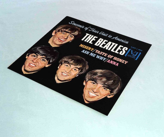 BEATLES Rare VJ EP Record Sleevesmock up 45 Vinyl Demo Acetate