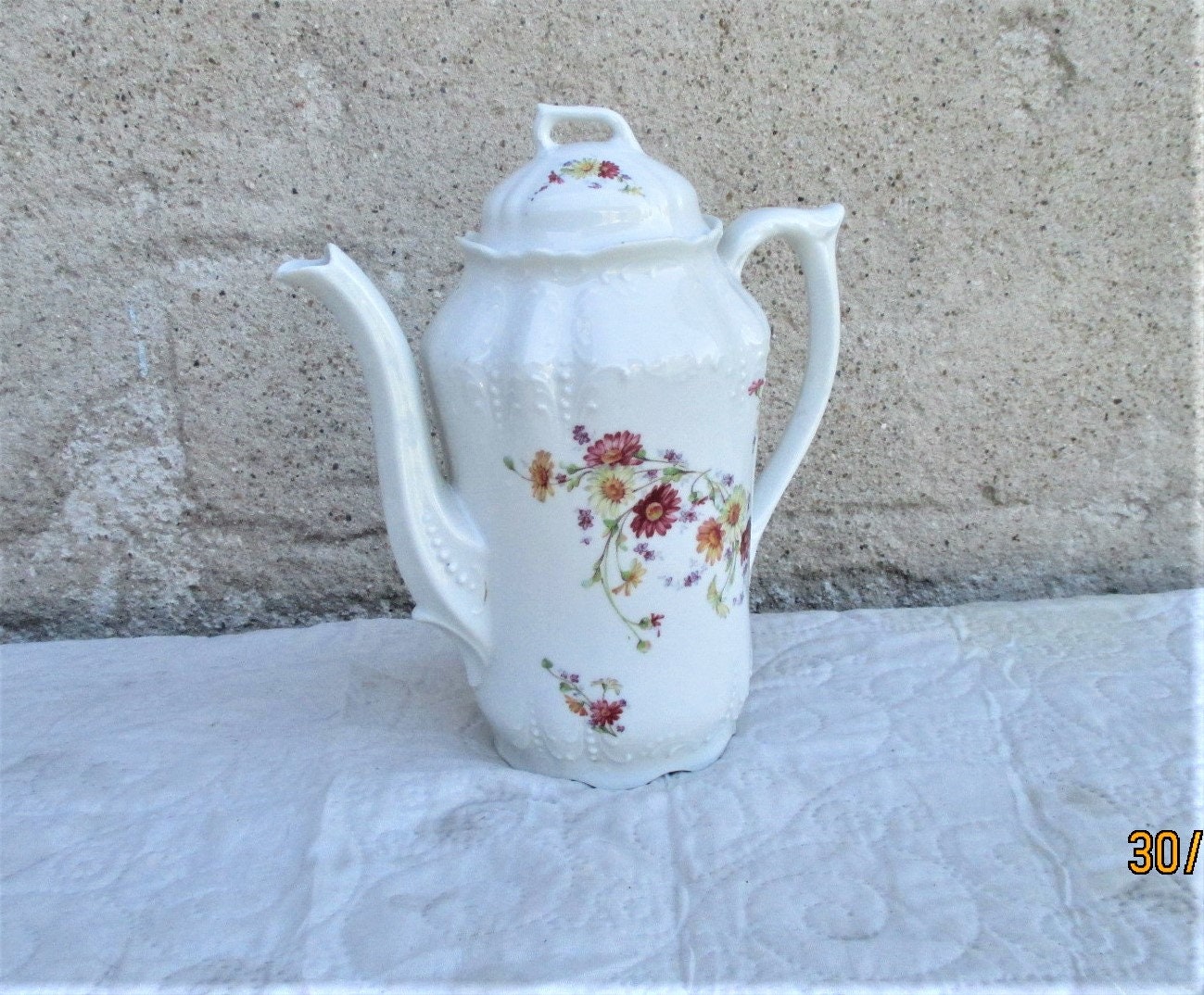 Théière Français Vintage, Théières en Porcelaine, à Motif Floral, Pots de Service Thé Blanc,