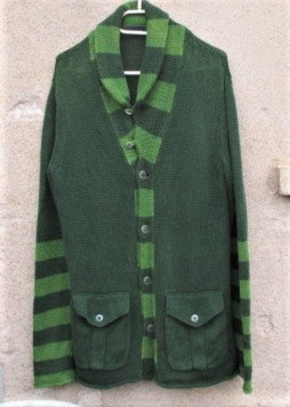 Vintage KENZO Sweater/Coat, 1980's KENZO, green sw