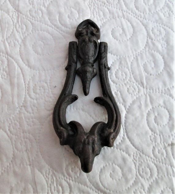 Antique French Doorknocker Front Door Hardware Caste Iron Image 0