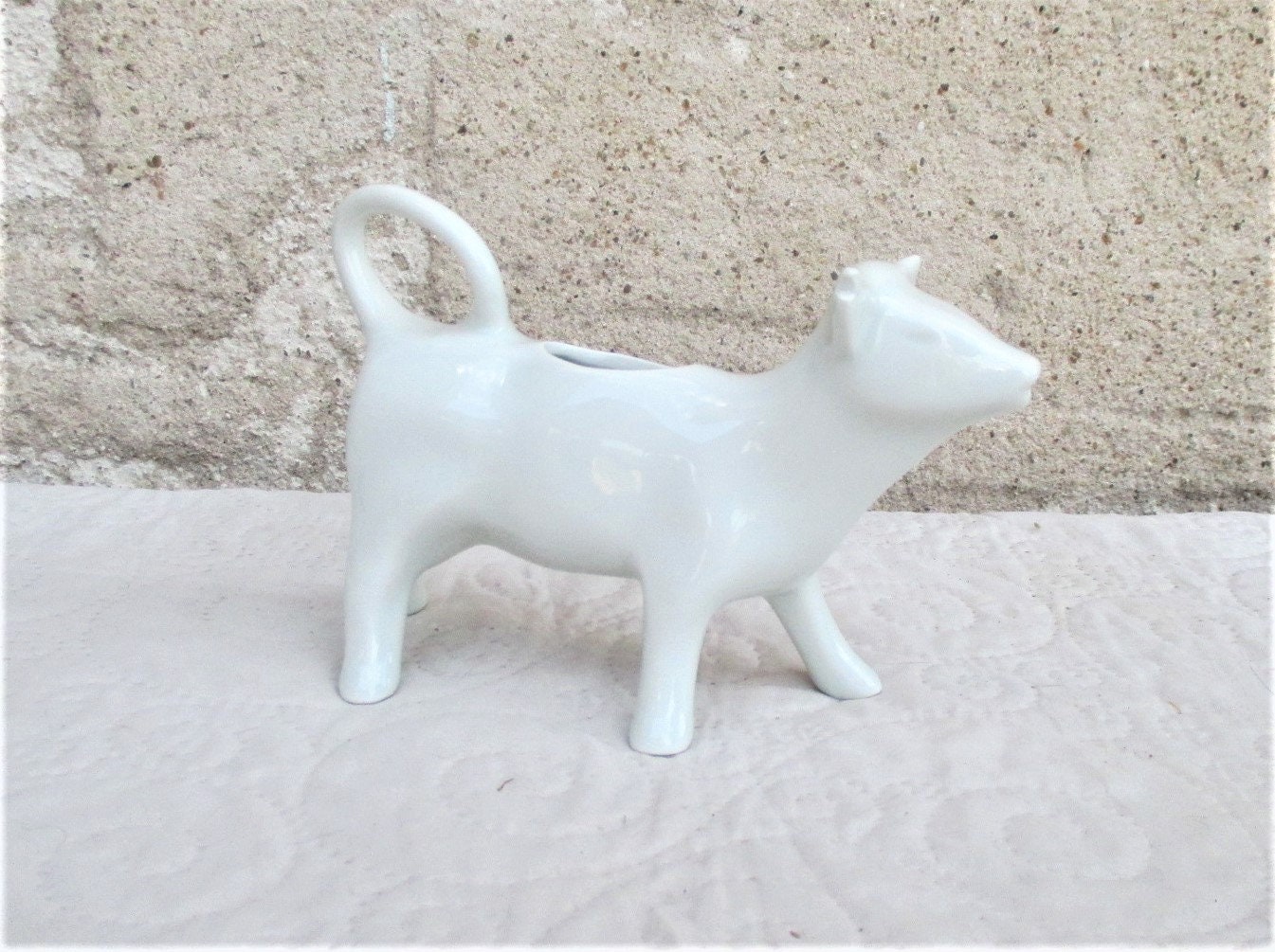 Vintage Français Vache à Lait, Crémiers Français, Objets de Collection Vache, en Porcelaine. Article