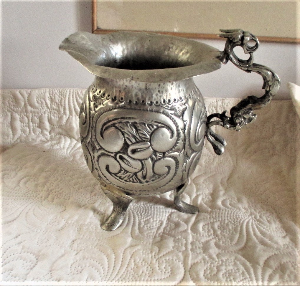 Pichet d'eau en Argent Antique, Pichet Marocain, Pichets Faits à La Main