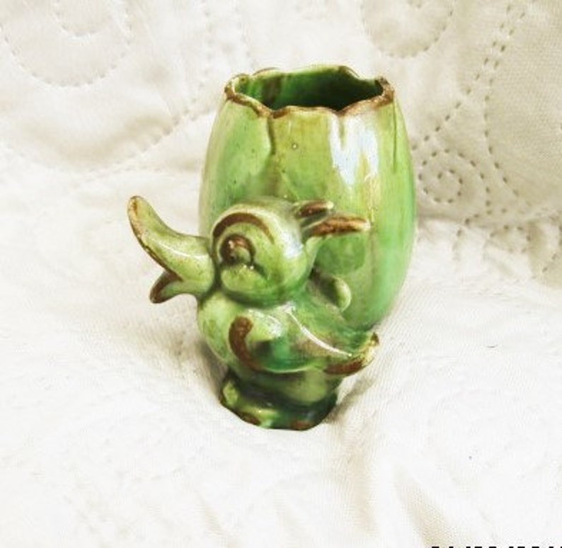 czechoslovakian pottery 1940/'s Pottery toothpick holders birthday gifts duck collectibles 1940/'s czech