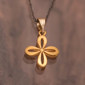 petal cross pendant
