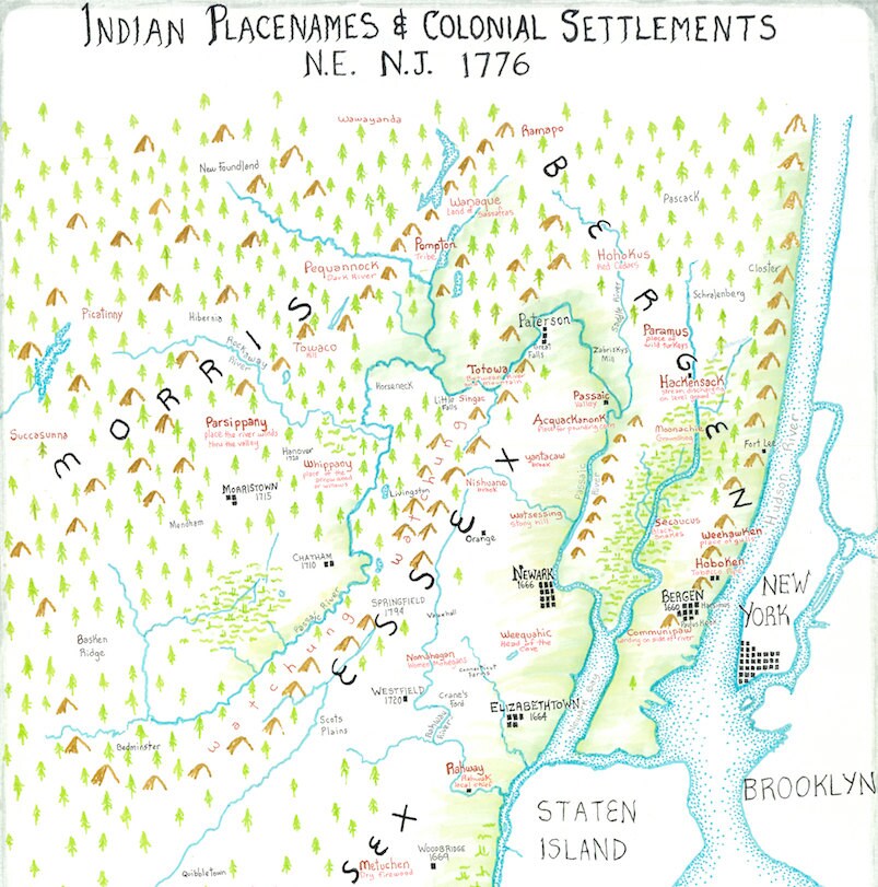 Native American Place Names in NJ Etsy