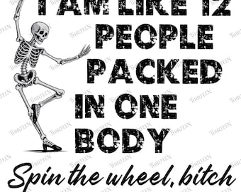 12 People Packed in 1 Body: Sarcastic Cut File (Digital Download)
