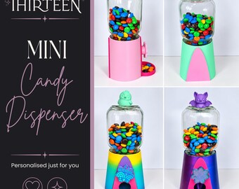Mini Candy Dispenser | Custom 3D Printed Sweet Dispenser | Fully Customisable!!  NZ Made