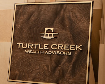 Custom Wooden 3D Logo Sign - Laser Cut Business Sign