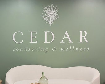 Custom Laser Cut Business Logo Sign: Wall Mounted Wood or Acrylic