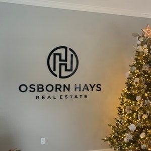 Easy to Install Logo Art - Custom Laser Cut Business Logo - Floating Pieces - Wall Mounted Logo Pieces - Custom Laser Cut - Easy to Hang