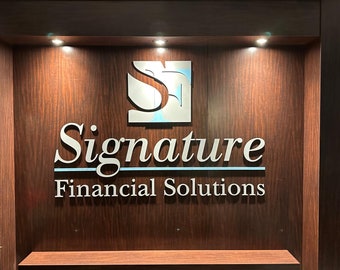 Wall Mounted Logo Sign - Top Seller! - Laser Cut & Backed w/ Adhesive