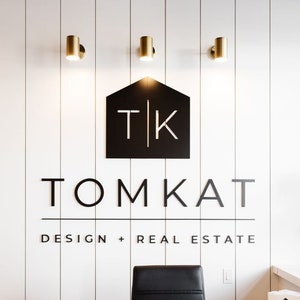 Custom 3D Logo Sign - Laser Cut Sign - Floating Pieces - Wall Mounted Logo Sign - Custom Laser Cut Wall Art - Adhesive Backed Logo