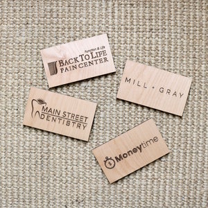 Custom Laser Engraved Wooden Logo Magnets: Alderwood Branding
