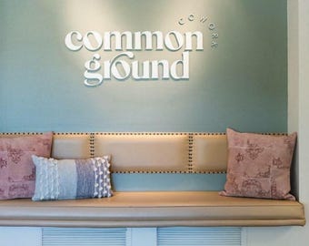 Laser Cut Logo Sign: Wall Mounted Wood or Acrylic Business Sign