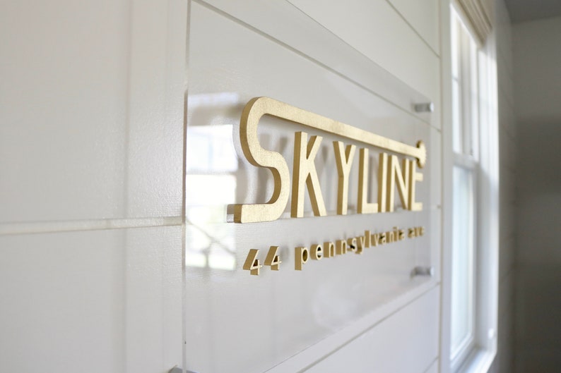 Custom Laser Cut 3D Layered Logo Sign on Clear Acrylic with Etsy