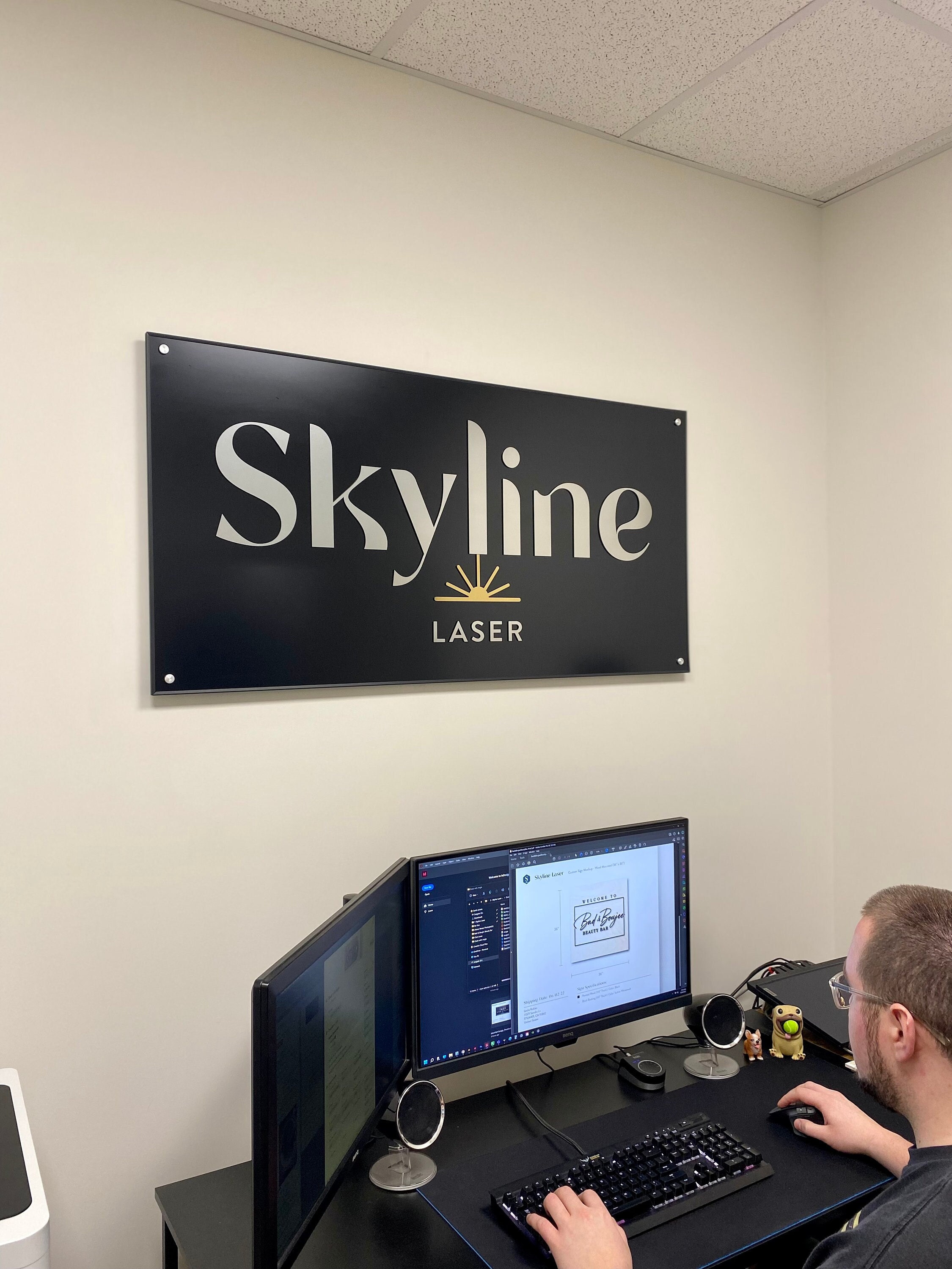 Laser Cut Custom Logo Sign: Acrylic Business Sign With Standoffs - Etsy