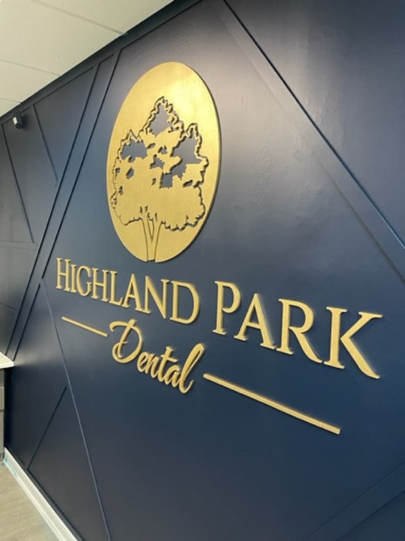 Custom 3D Acrylic Logo Sign: Laser Cut Wood Office Reception Wall Decor Personalized Business Sign Easy Install Made in USA image 12