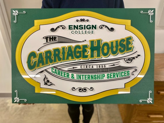 Custom 3D Logo Sign: Laser Cut, Hand Painted Exterior Sign