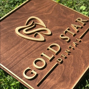 Dentist Office Sign - Custom Logo Sign for Dental Office - 3d Custom Sign for Dentist Lobby, Office, Entryway -Custom 3d Letters Logo - Wood