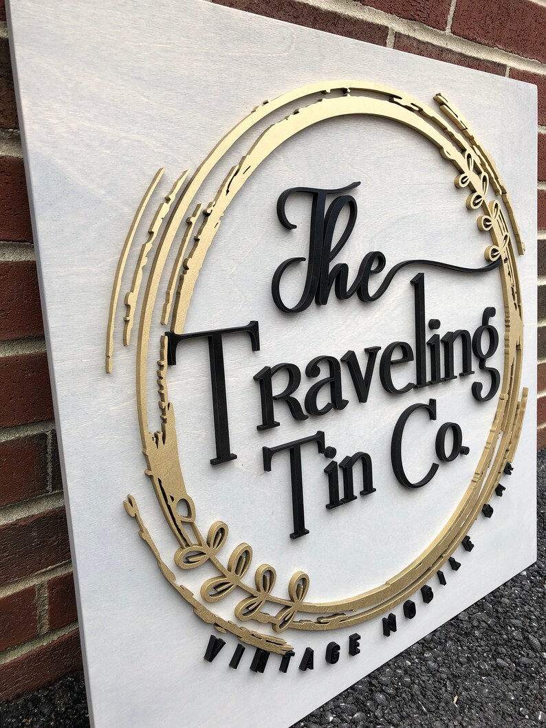 Custom Laser Cut Logo Sign With Raised 3D Design Wood Etsy