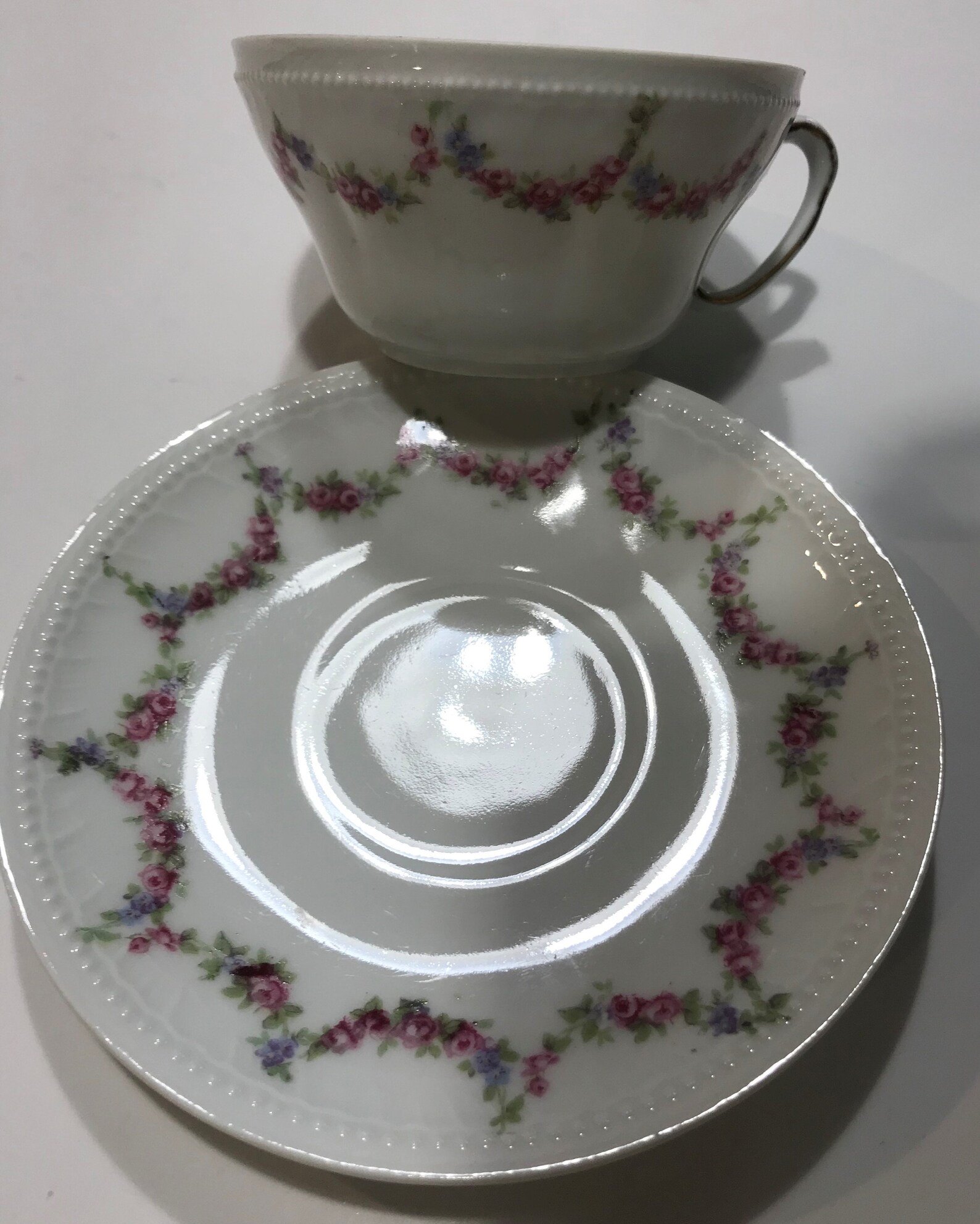 Victoria Austria Porcelain Tea Cup and Saucer Made Between Etsy