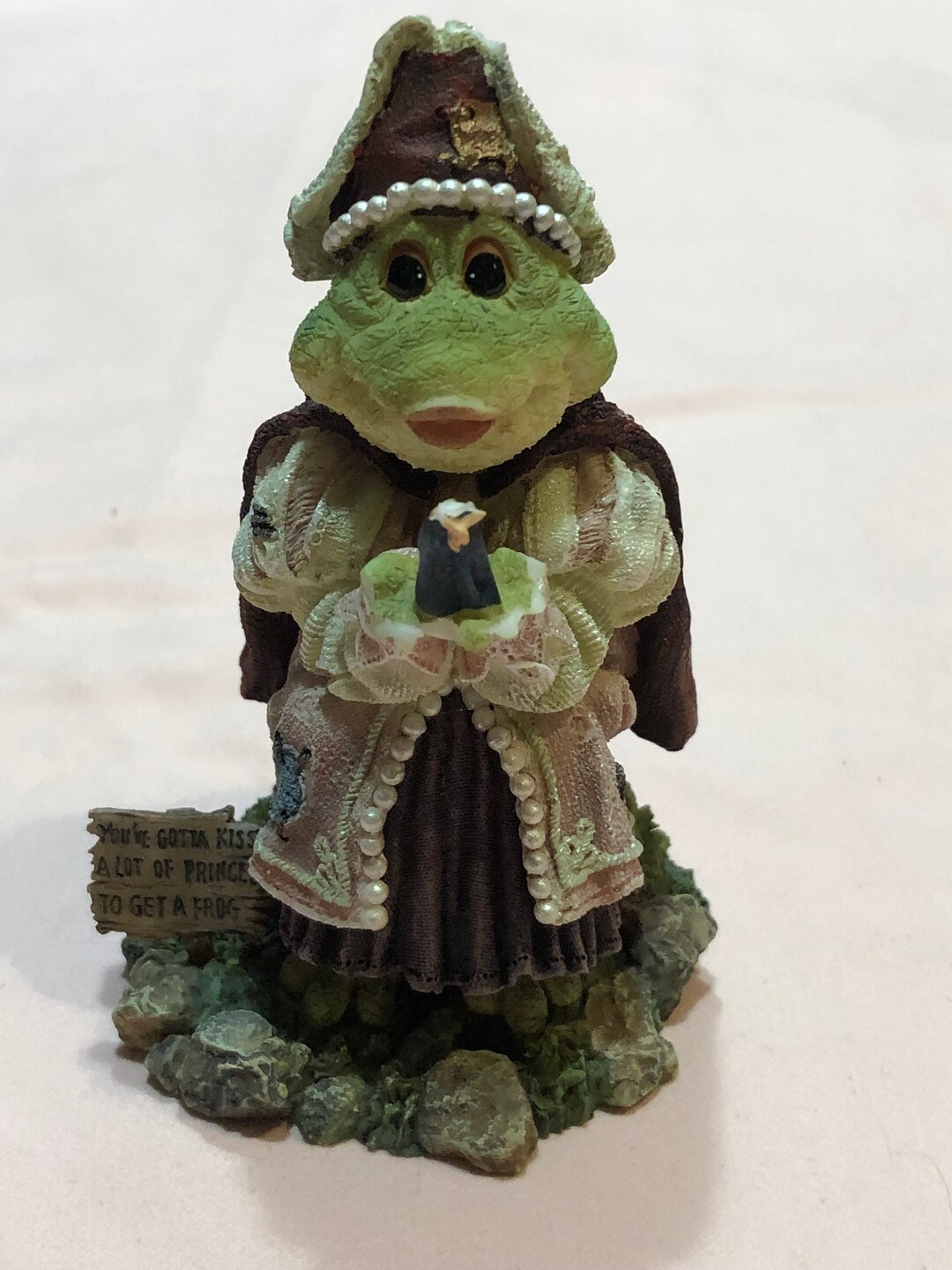 Boyds Wee Folkstone Ribbit & Co Princess Puckerup.... Kiss Me - Etsy