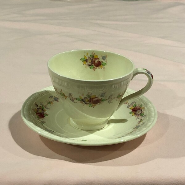 Copeland Spode, Centurian Royal Jasmine, Tea Cup and Saucer