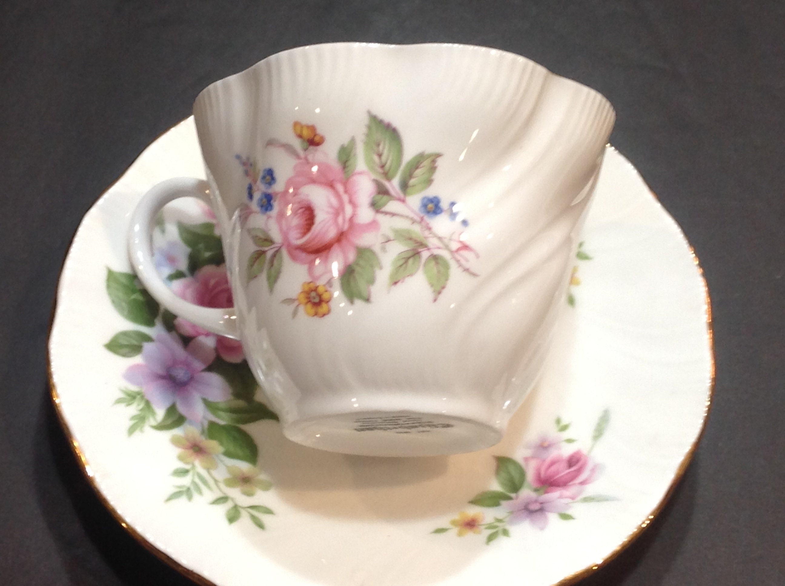 Elizabethan Bone China Tea Cup and Saucer Made in Etsy