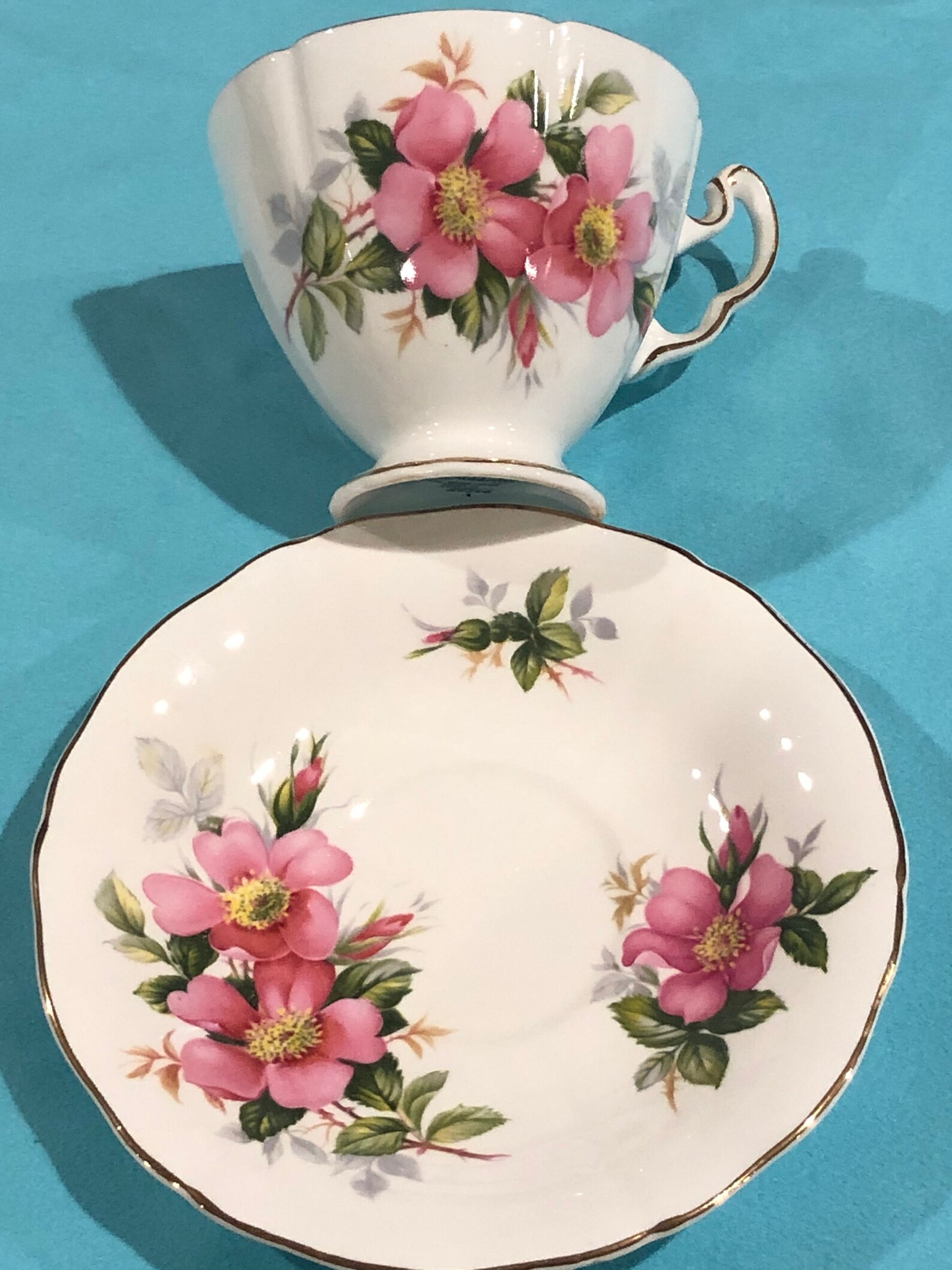 Royal Adderley Fine Bone China Tea Cup and Saucer Prairie Etsy