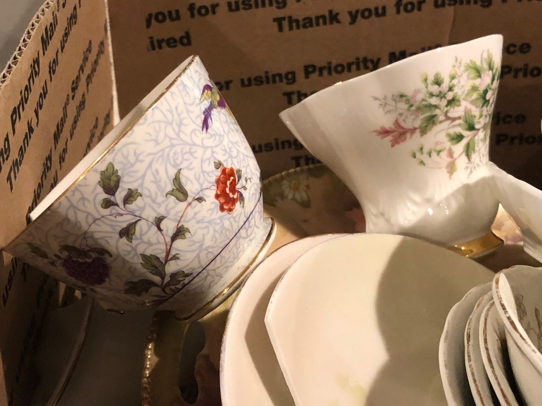 Chipped, Cracked and Broken Vintage Bone China, Porcelain, Etc for Mosiac Art Etsy