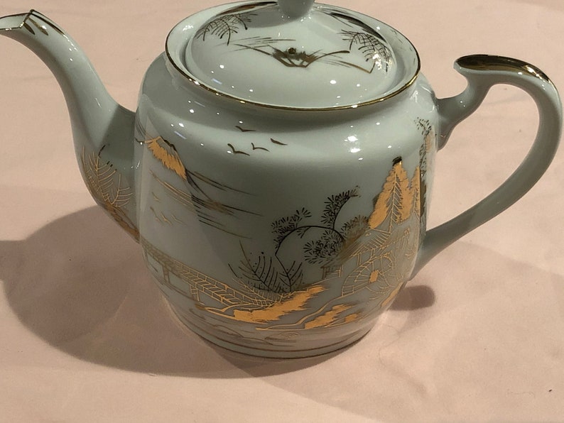 Kutani Tea Set 24 oz cap Tea Pot Covered Sugar Bowl | Etsy